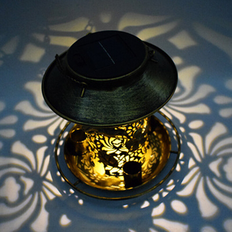 Napelemes madáretető IP55 vízálló függő kolibri etetők fém napenergiás madáretetők kültéri/kerti dekoráció