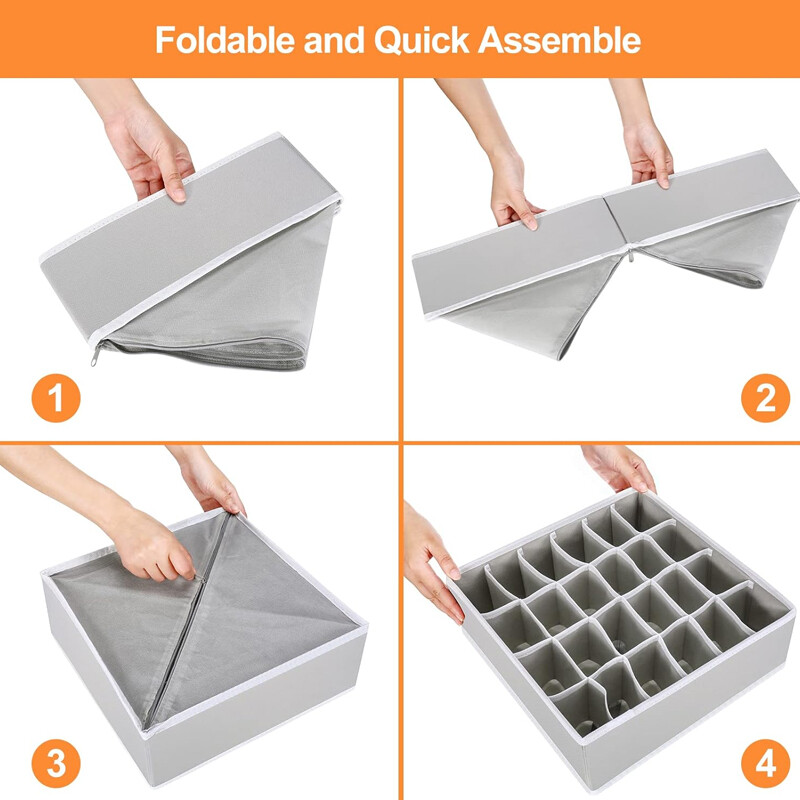 Szervező fehérneműhöz Zokni Melltartó Nadrág Sál Nyakkendő Tároló doboz Ruhásszekrény Fiók Szervezők Összehajtható tok fehérneműhöz Szervező