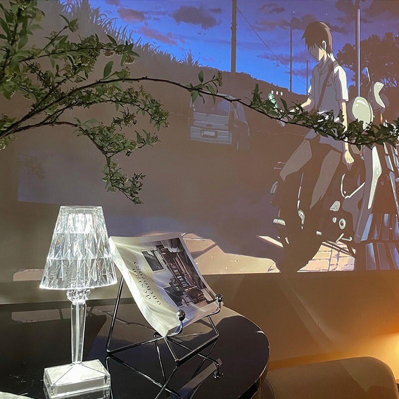 Lampă de masă Manviv Diamond 5V 2W Încărcare USB Touch Ajustare în trei culori pentru utilizare pe termen lung Impermeabil Decorare interioară Noapte