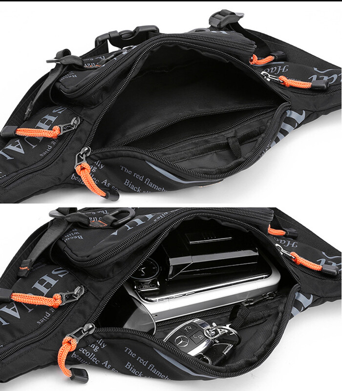 Augstas kvalitātes neilona Fanny Pack Sling krūšu soma vīriešiem Ūdensizturīgs daudzfunkcionāls ceļojumu vīriešu gurnu jostas jostasvietas somas skriešanai