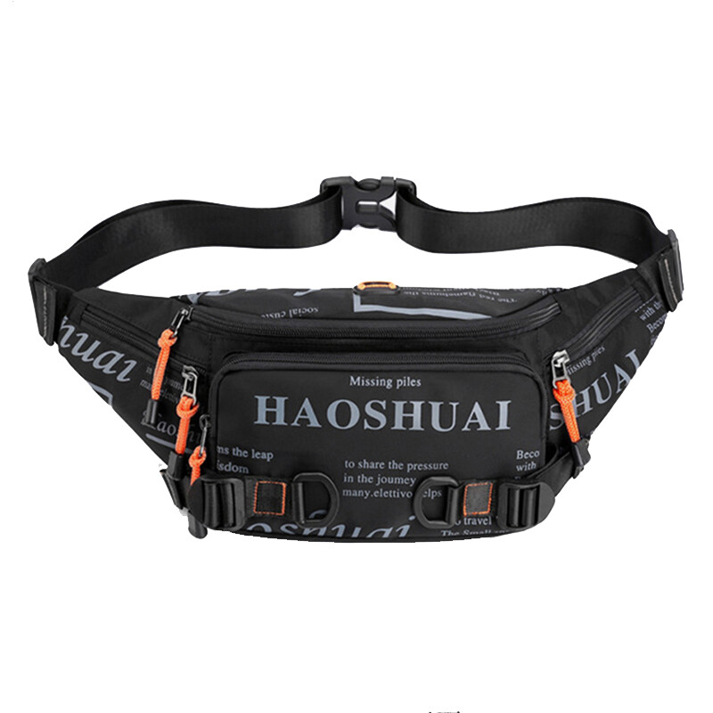 Augstas kvalitātes neilona Fanny Pack Sling krūšu soma vīriešiem Ūdensizturīgs daudzfunkcionāls ceļojumu vīriešu gurnu jostas jostasvietas somas skriešanai