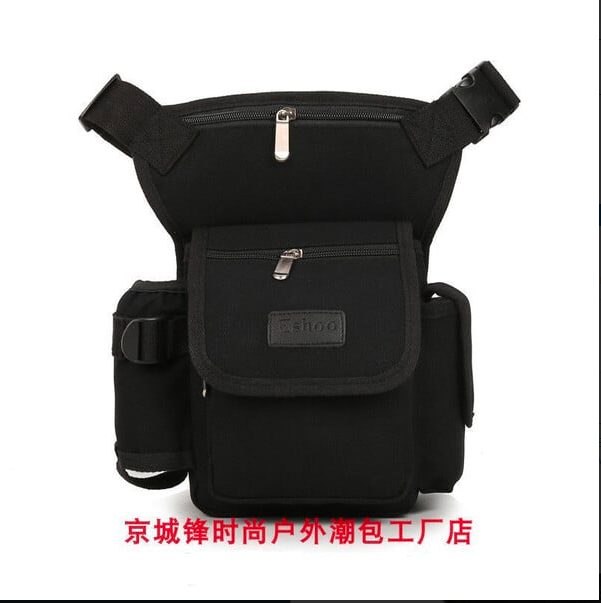 Vīriešu jostasvieta kāju nolaižamā soma motocikla braucējam ar vairākām kabatām Audekls Militārais ikdienas augšstilbs vīriešu gurnu josta