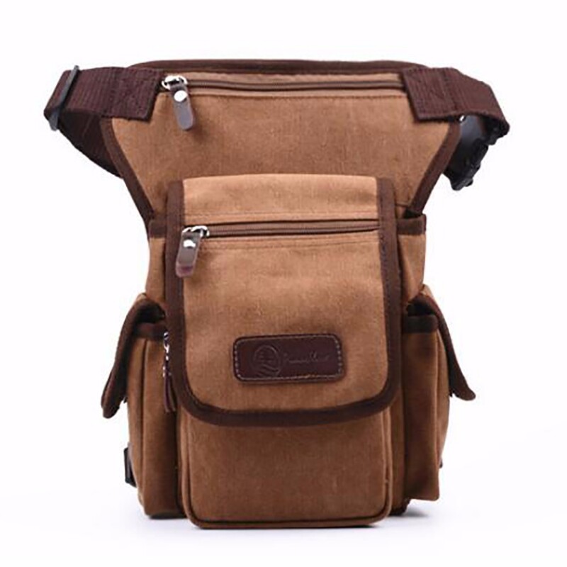 Vīriešu jostasvieta kāju nolaižamā soma motocikla braucējam ar vairākām kabatām Audekls Militārais ikdienas augšstilbs vīriešu gurnu josta