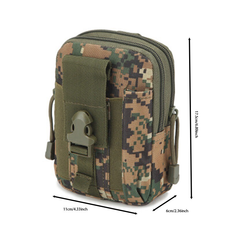Jauns vīriešu jostasvietas soma maisiņš Ūdensizturīgs militārās jostas jostas komplekts Molle neilona mobilā tālruņa maciņš ceļojumu instruments jostas soma