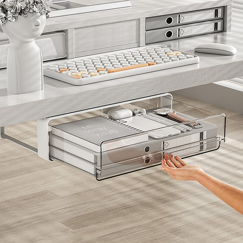 Apakšgalda slēptā kaste pašlīmējošā atvilktne uzglabāšanas kaste organizators Galda grims Kancelejas piederumu glabāšanas plaukts Apakšveļa Dažādi Uzglabāšana