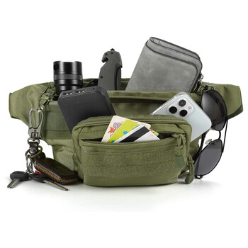 Πακέτο μέσης Tactical Military Fanny Pack για άντρες Στρατιωτική τσάντα μέσης εξωτερικού χώρου Μεγάλη συσκευασία μέσης για καθημερινή ζωή Ποδηλασία Κάμπινγκ Πεζοπορία