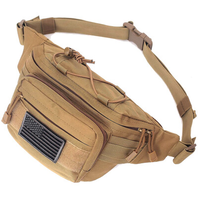 Tactical Fanny Pack katonai deréktáska csomag csípő pánttal rendelkező EDC táska állítható pánttal kempingezéshez, túrázáshoz, vadászathoz