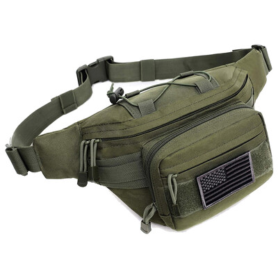 Tactical Fanny Pack katonai deréktáska csomag csípő pánttal rendelkező EDC táska állítható pánttal kempingezéshez, túrázáshoz, vadászathoz