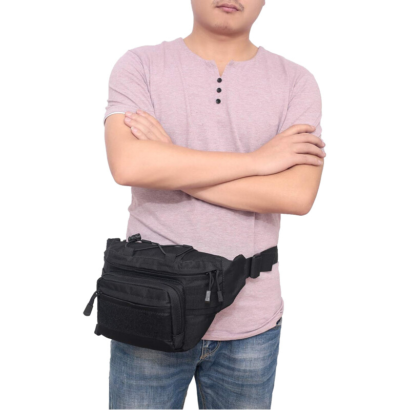 Tactical Fanny Pack militārās jostas somas komplekts Hip Bum EDC soma ar regulējamu siksnu kempinga pārgājieniem un medībām