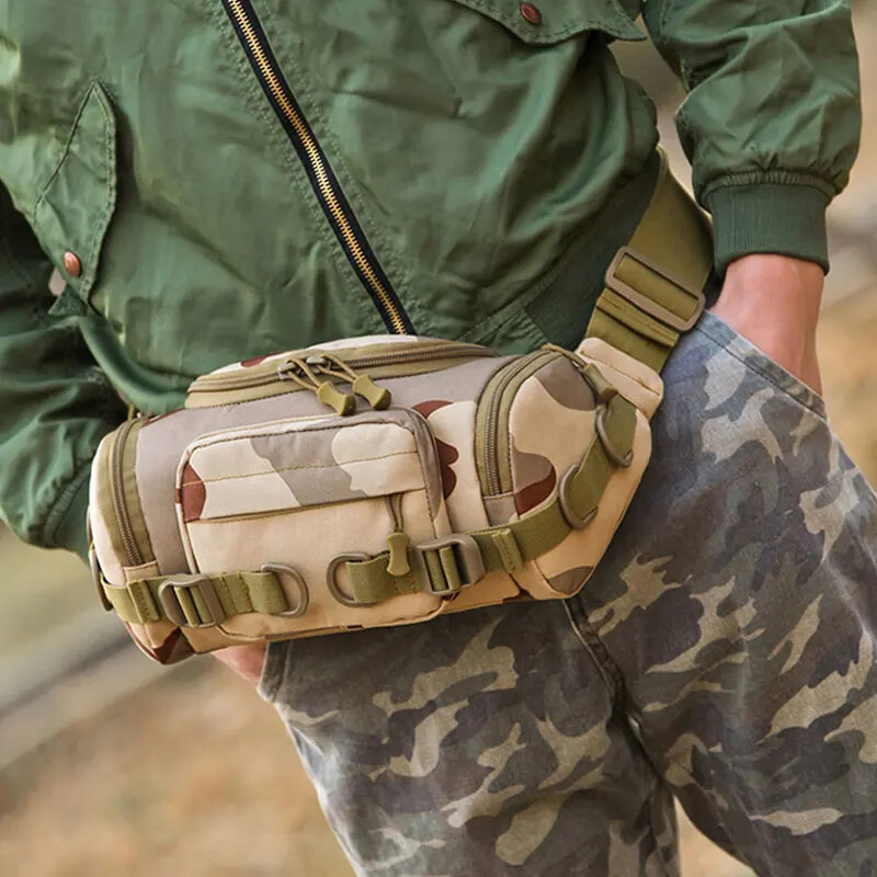 YoReAi Tactical Vīriešu jostas komplekts Neilona pārgājienu telefona maciņš āra sporta armijas militārās medības kāpšana kempinga jostas krūšu somas