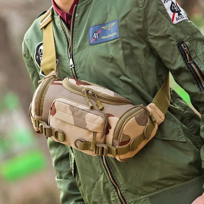 YoReAi Tactical Vīriešu jostas komplekts Neilona pārgājienu telefona maciņš āra sporta armijas militārās medības kāpšana kempinga jostas krūšu somas