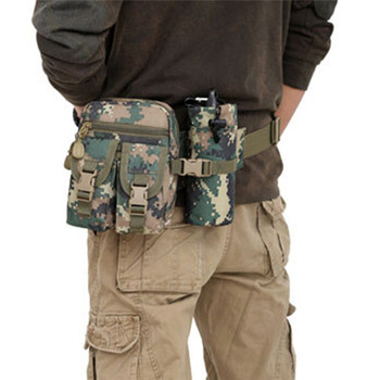 Αδιάβροχο Nylon Fanny Pack Ανδρική τσάντα μέσης Tactical Military Army Πεζοπορία για υπαίθριο κάμπινγκ Ζώνη ώμου Bum Αθλητικές τσάντες στήθους