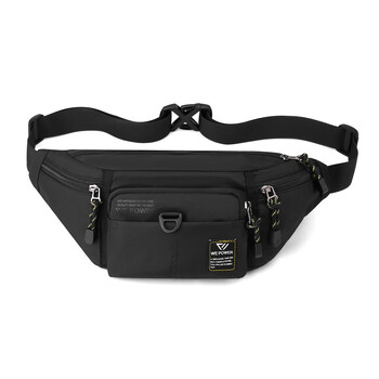 Ανδρική τσάντα στήθους με ζώνη μέσης Fanny Pack τσάντα στήθους Ταξίδι με πολλές τσέπες σε εξωτερικούς χώρους Money Ανδρική τσάντα νάιλον πορτοφόλι τσάντες ισχίου