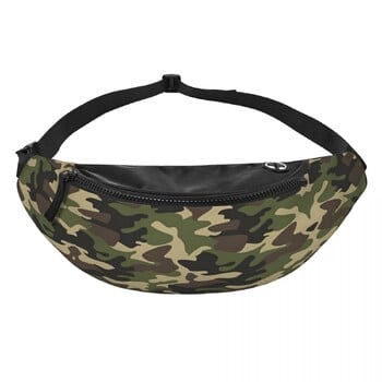 Army Camo Camouflage Fanny Pack Γυναικεία Ανδρικά Προσαρμοσμένη Στρατιωτική τακτική χιαστί τσάντα μέσης για ποδηλασία Κάμπινγκ Τηλέφωνο Θήκη χρημάτων