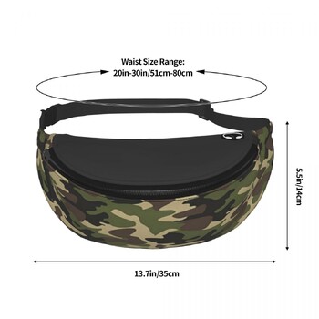 Army Camo Camouflage Fanny Pack Γυναικεία Ανδρικά Προσαρμοσμένη Στρατιωτική τακτική χιαστί τσάντα μέσης για ποδηλασία Κάμπινγκ Τηλέφωνο Θήκη χρημάτων