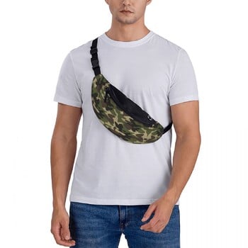 Army Camo Camouflage Fanny Pack Γυναικεία Ανδρικά Προσαρμοσμένη Στρατιωτική τακτική χιαστί τσάντα μέσης για ποδηλασία Κάμπινγκ Τηλέφωνο Θήκη χρημάτων