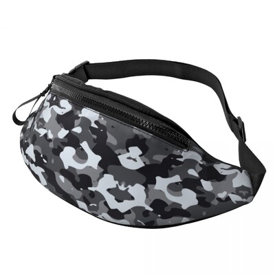Army Camo Camouflage Fanny Pack Női Férfi Egyedi Katonai Taktikai Crossbody deréktáska kerékpározáshoz Kemping Telefon Pénztartó