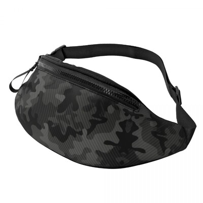 Army Camo Camouflage Fanny Pack Női Férfi Egyedi Katonai Taktikai Crossbody deréktáska kerékpározáshoz Kemping Telefon Pénztartó
