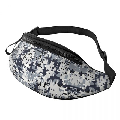 Army Camo Camouflage Fanny Pack Női Férfi Egyedi Katonai Taktikai Crossbody deréktáska kerékpározáshoz Kemping Telefon Pénztartó