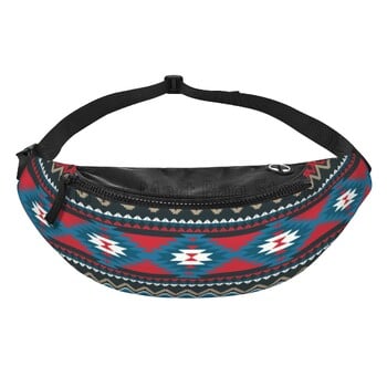 Ethnic Aztec Geometric Pattern Fanny Pack για άνδρες Γυναικεία Casual τσάντα μέσης για τρέξιμο Πεζοπορία Ποδηλασία Αθλητικά Ταξιδιωτικά Πακέτα μέσης