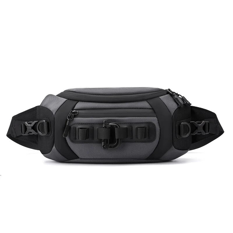 Férfi Derék Fanny Pack Öv Sling Melltáska Utazási Több zsebes Katonai Divat Férfi Nylon Kereszt test Messenger Erszényes Csípőtáska