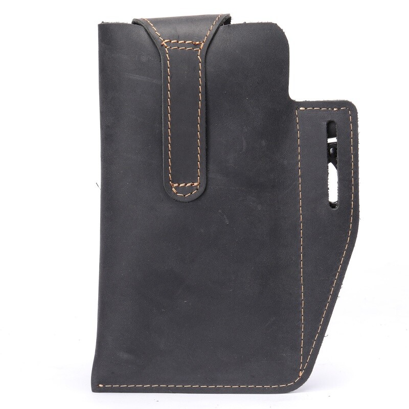 Új Férfi tehénbőr vintage férfi kis derék alkalmi táska férfi crossbody mobiltelefon táska