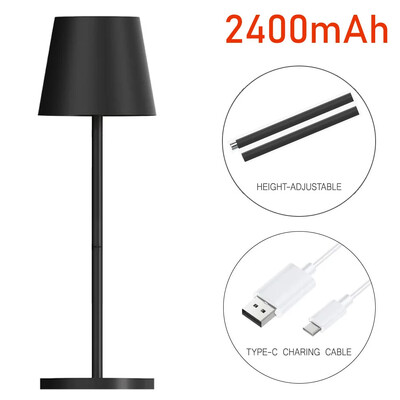Lampă de birou cu LED Lampă de masă reîncărcabilă prin usb Ambianță de bar Restaurant Lămpi tactile fără fir Lămpi LED rezistente la apă pentru dormitorul hotelului