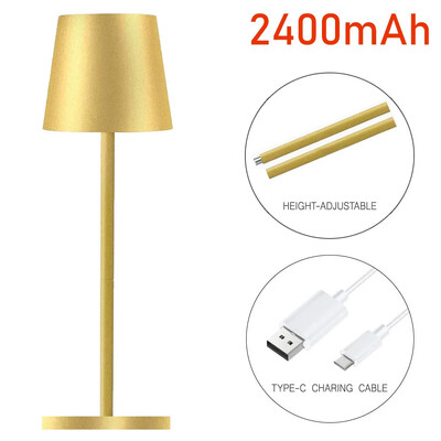 Lampă de birou cu LED Lampă de masă reîncărcabilă prin usb Ambianță de bar Restaurant Lămpi tactile fără fir Lămpi LED rezistente la apă pentru dormitorul hotelului
