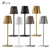 USB alumīnija sakausējuma galda lampa LED uzlādējama galda lampa bāra viesistabai, lasīšanas grāmata, bezvadu lampa