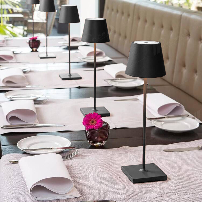 USB alumīnija sakausējuma galda lampa LED uzlādējama galda lampa bāra viesistabai, lasīšanas grāmata, bezvadu lampa