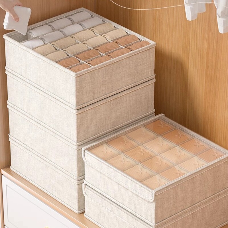 Oxford Szövet Fehérnemű Rendezők Porálló zokni Tároló doboz Hálószoba Szekrény Fiók Ruhásszekrény Melltartó Ruházat Nadrág Összecsukható Elválasztó