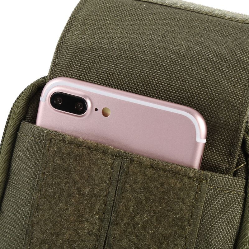 Husă Molle Geantă tactică în talie pentru bărbați în aer liber Geantă cu instrumente EDC Pachet cu vestă Geanta pentru telefon mobil Geanta compactă de vânătoare