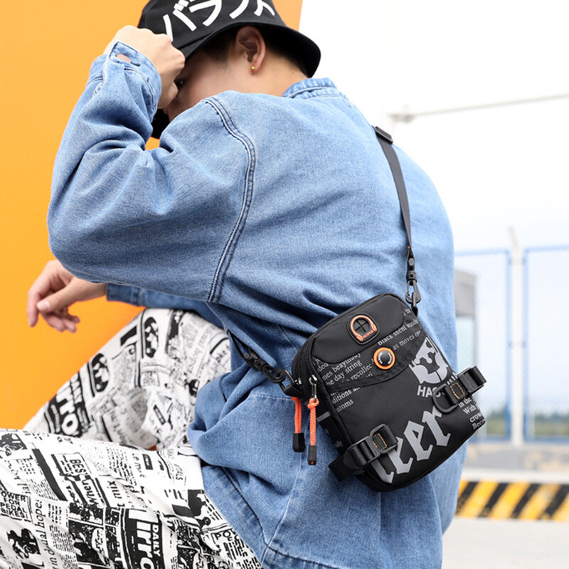 Férfi kis vállas futártáska Fanny deréktáska katonai divat vízálló nylon férfi heveder kereszt testre táska csípőöv táska