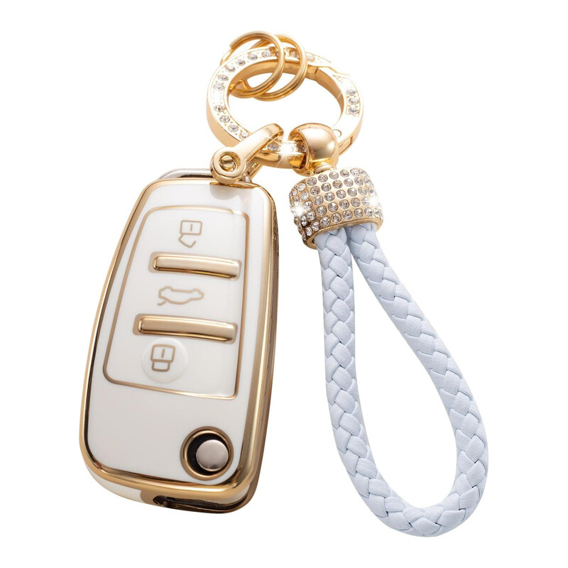 Karsti pārdod automašīnas atslēgas vāciņu, kas piemērots Audi atslēgu maisiņam ar dimanta gredzenu kulonu atslēgu virves sprādzes pārrobežu karstā stilā