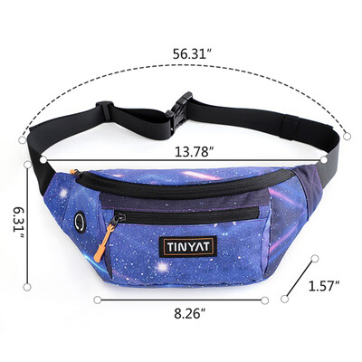 TINYAT deréktáska csomag férfiaknak utazó telefon övtáska, férfi női vállból keresztezett vászon banántáska uniszex alkalmi csípőtáska