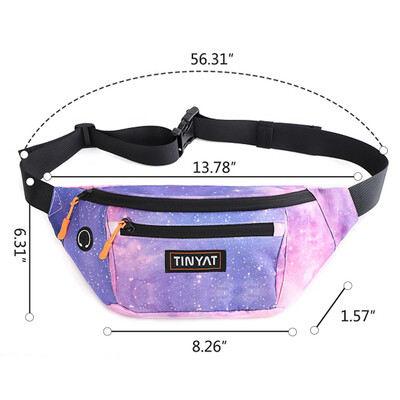 TINYAT deréktáska csomag férfiaknak utazó telefon övtáska, férfi női vállból keresztezett vászon banántáska uniszex alkalmi csípőtáska