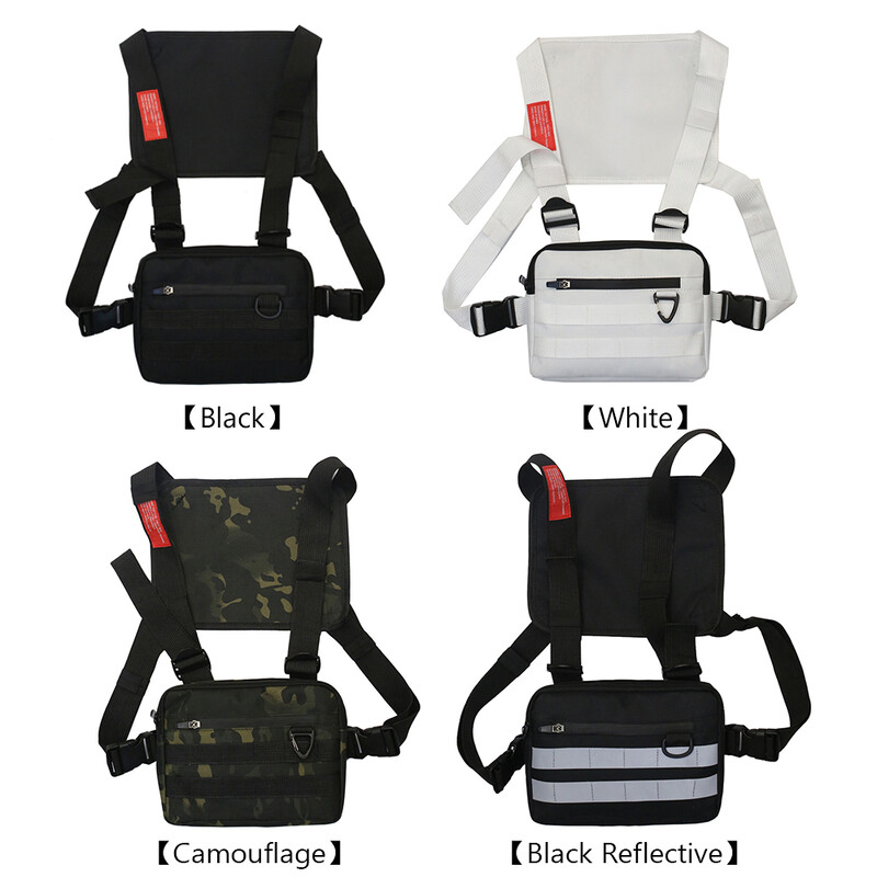 Višenamjenske torbe za prsa Muškarci Žene Oxford platneni prsluk Hip-Hop ulična torbica za remen