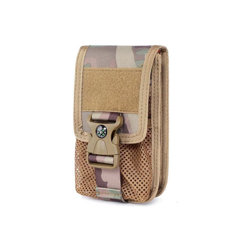 Vīriešu Tactical Molle soma ar kompasu Militārā jostas soma Skriešanas soma Ceļojumu Kempinga soma Mīksta muguras soma