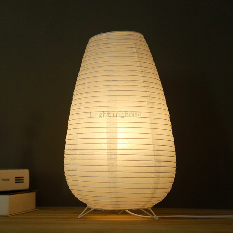 Nordic Paper Lantern asztali lámpa japán stílusú modern nappali dolgozószoba hálószoba éjjeli LED-es éjszakai világítás dekoráció Drop Shipping