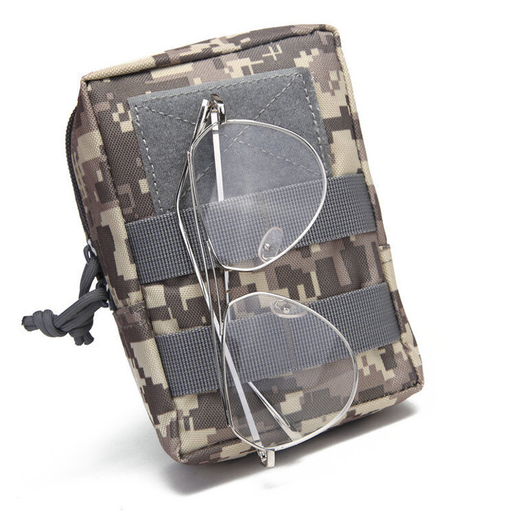 Többfunkciós 600D kültéri katonai taktikai deréktáska EDC Molle szerszámos cipzáras derékcsomag tartozék Tartós övtáska