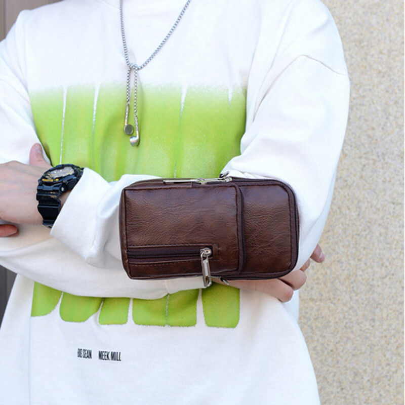 Muška torba preko ramena Višenamjenska kožna kurirska torba Ležerne torbe preko ramena Visokokvalitetna muška torbica Telefon Muški paket na prsa