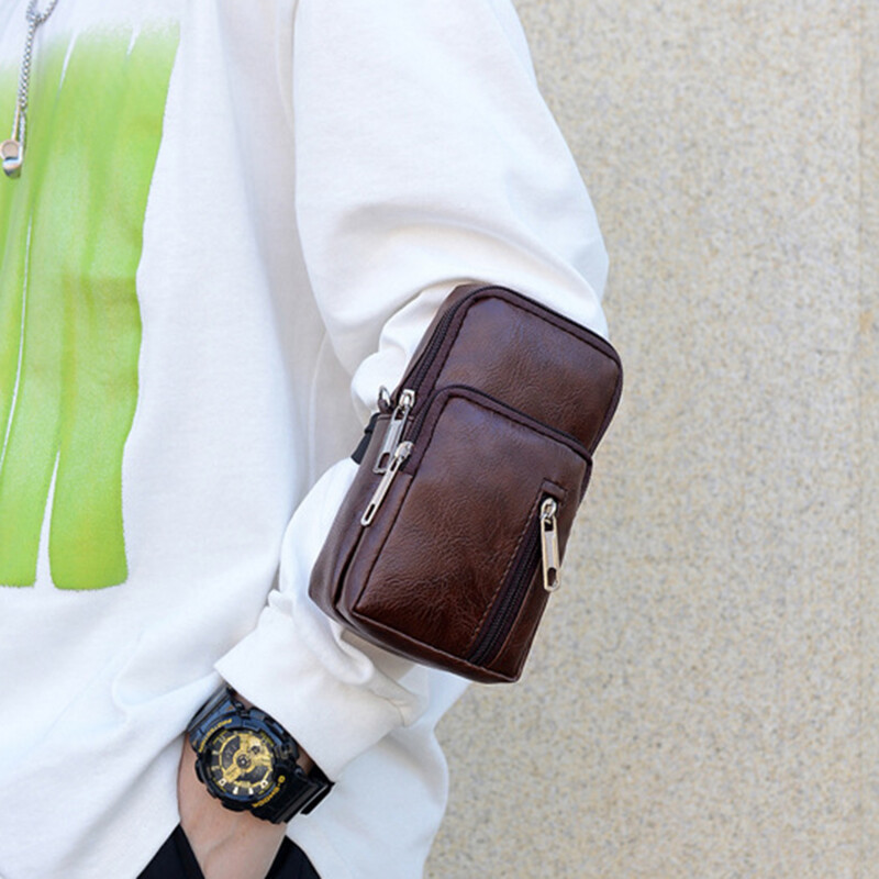 Muška torba preko ramena Višenamjenska kožna kurirska torba Ležerne torbe preko ramena Visokokvalitetna muška torbica Telefon Muški paket na prsa
