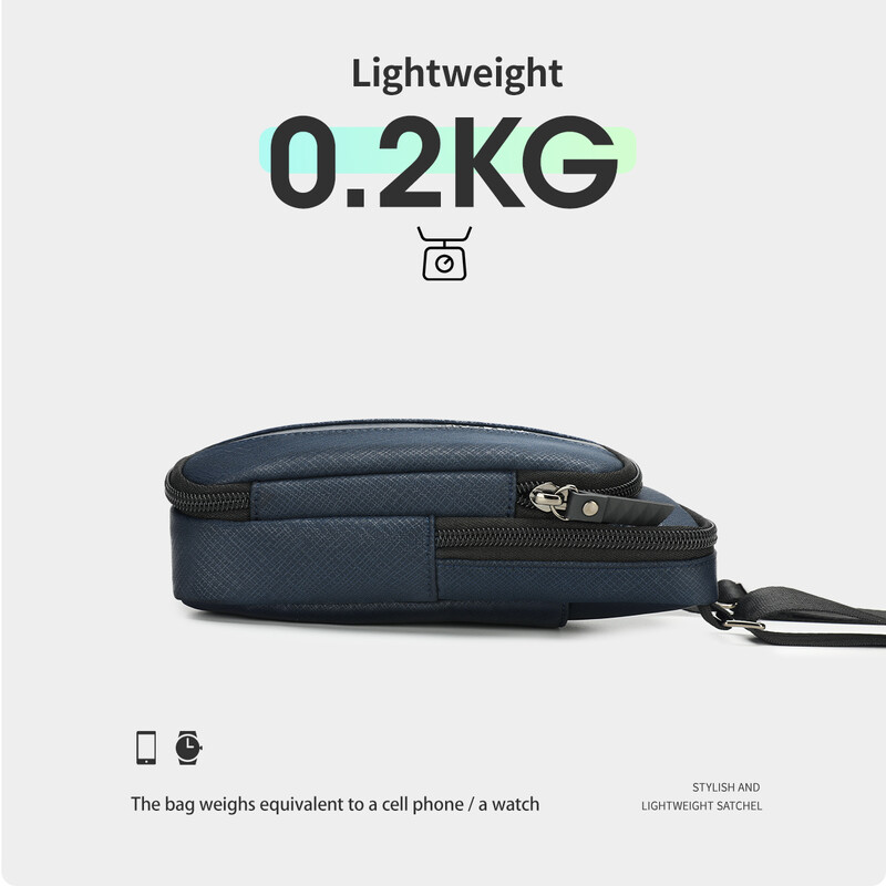 Élettartamra szóló garancia TPU vízálló férfi válltáska, divatos könnyűsúlyú hevedertáskák Mini alkalmi átkelő táska telefonhoz Banántáska