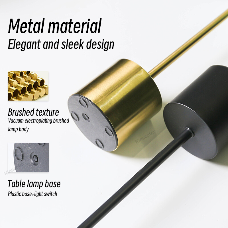 KINSCOTER LED újratölthető érintéses fém asztali lámpa három színű éjjeli lámpa kreatív környezeti fénysáv kültéri dekoráció éjszakai fény