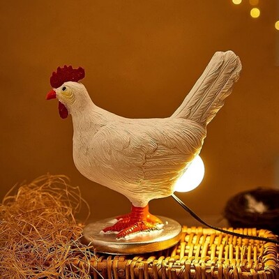 Luminițe decorative de noapte Animal simulat amuzant Paște Decor pentru petrecere Carnaval Pui Lampă Pui Ornamente de lumină de noapte