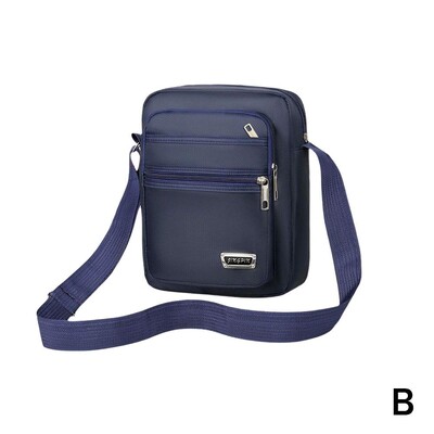 Férfi válltáska Vízálló nylon Oxford vászontáska Egy vállon keresztezett táska Többrétegű zsebes üzleti utazótáska pénztárca