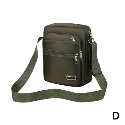 Férfi válltáska Vízálló nylon Oxford vászontáska Egy vállon keresztezett táska Többrétegű zsebes üzleti utazótáska pénztárca