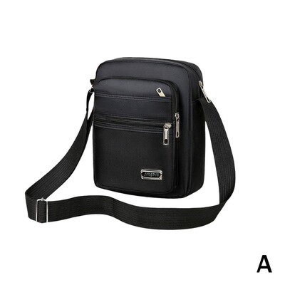 Férfi válltáska Vízálló nylon Oxford vászontáska Egy vállon keresztezett táska Többrétegű zsebes üzleti utazótáska pénztárca