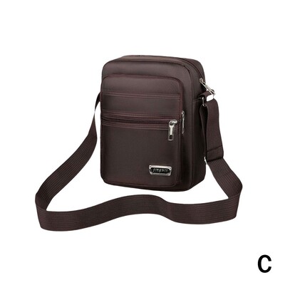 Férfi válltáska Vízálló nylon Oxford vászontáska Egy vállon keresztezett táska Többrétegű zsebes üzleti utazótáska pénztárca