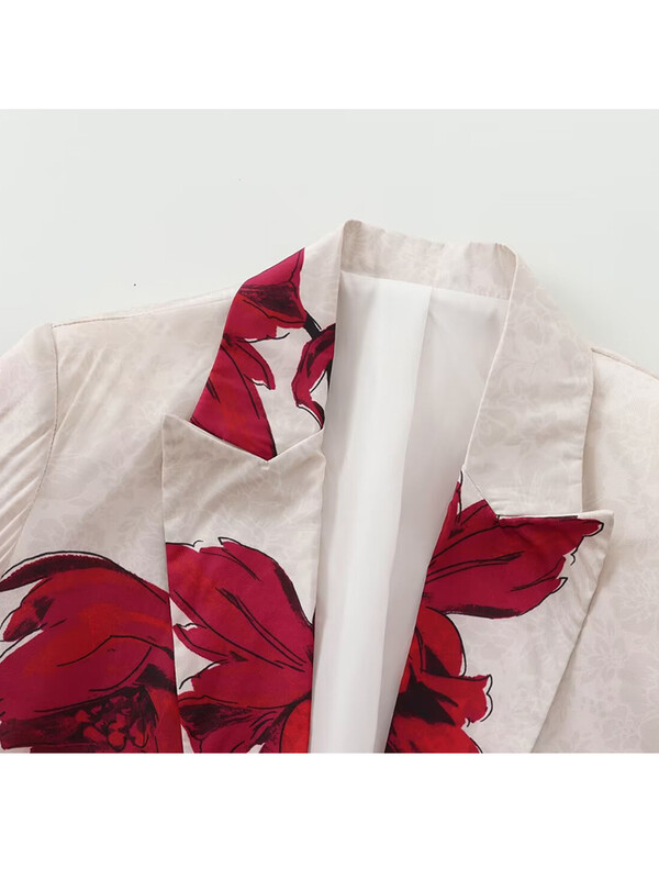 TRAF elegáns blézer öltöny és széles szárú nadrág, két darab, 2 részes szett, női ruhák 2024 klasszikus OL Work Street Outfit futóruha